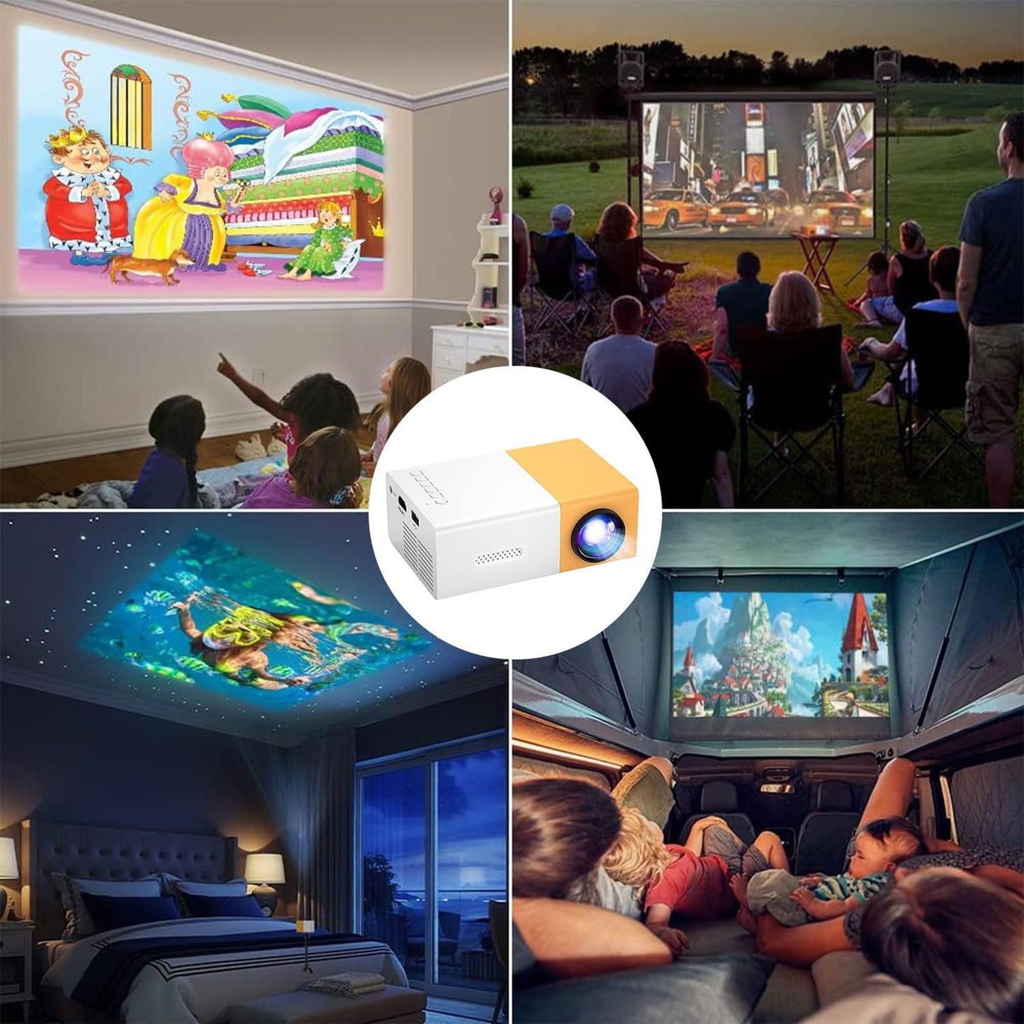 Proyector de vídeo LED HD portátil